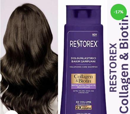 Restorex Collagen & Biotin Volumizing Shampoo 500ml My Store